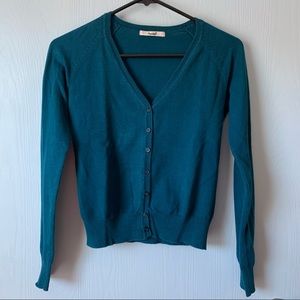 Papaya Button Up Sweater